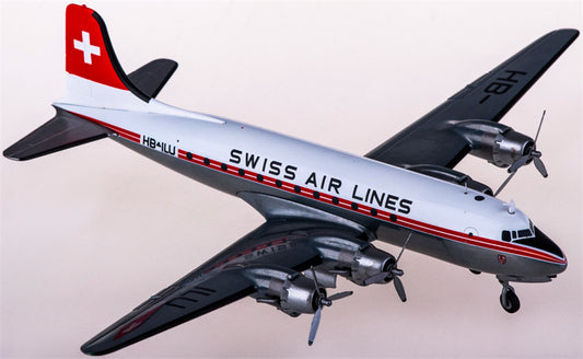 Herpa Swissair Douglas DC-4 HB-ILU 1:200 Diecast Model view 1