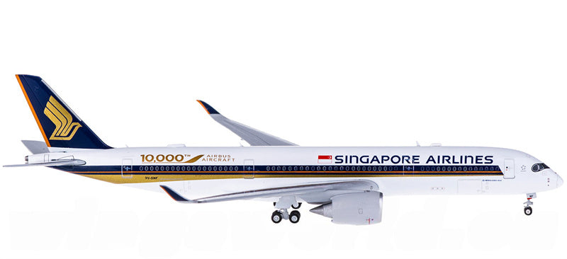 JC Wings Singapore Airlines for Airbus A350-900 9V-SMF 10000th for Airbus Aircraft 1:400 Airplane Pre-built  Airliner Model Display