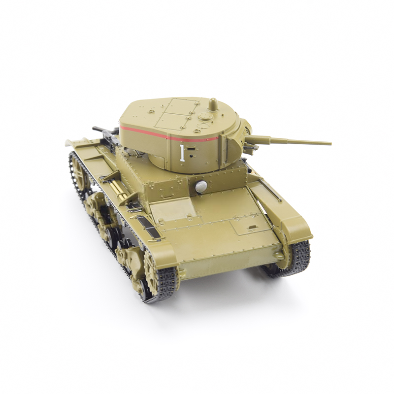 Modimio Soviet Red Army WWII T-26 (1933) Late Type Chinese Soviet Armament Division 1:43 Tank Pre-built Model
