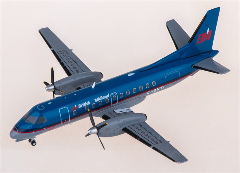 JC Wings BMI for Saab 340B G-GNTI 1:200 Airplane Pre-built  Airliner Model Display