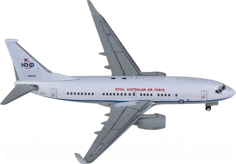Geminijets RAAF Boeing 737-700W A36-001 100 Years 1:400 Diecast Model view 1
