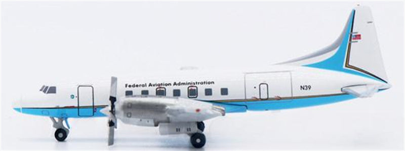 JC Wings Federal Aviation Administration Convair CV-580 N39 1:400 Diecast Model view 1