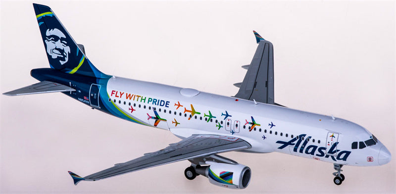 Geminijets Alaska Airlines Airbus A320 N854VA Fly With Pride 1:200 Diecast Model view 1
