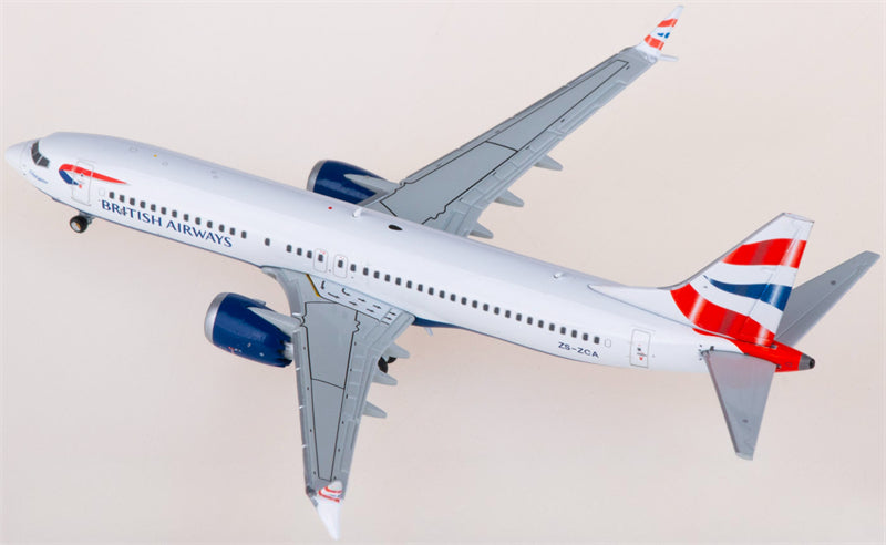 JC Wings British Airways Boeing 737 MAX 8 ZS-ZCA 1:400 Diecast Model view 2