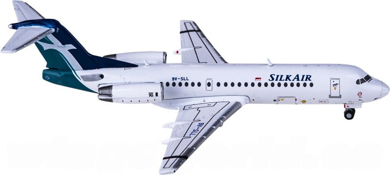 JC Wings SilkAir for Fokker 70 9V-SLL 1:400 Airplane Pre-built  Airliner Model Display