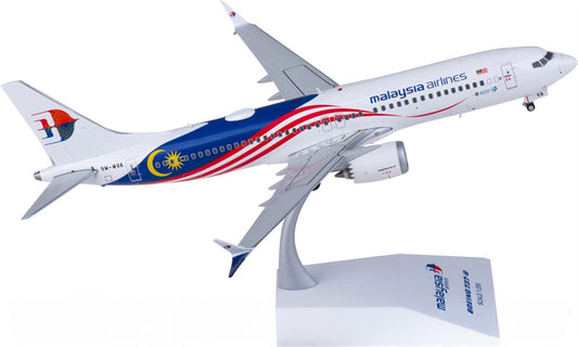 JC Wings Malaysia Airlines Boeing 737 MAX 8 9M-MVA 1:200 Diecast Model view 1