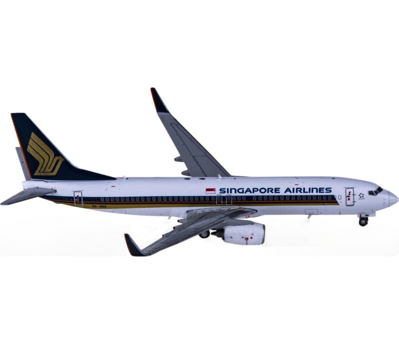 JC Wings Singapore Airlines Boeing 737-800 9V-MGA 1:400 Aircraft Pre-built  Airliner Model Display