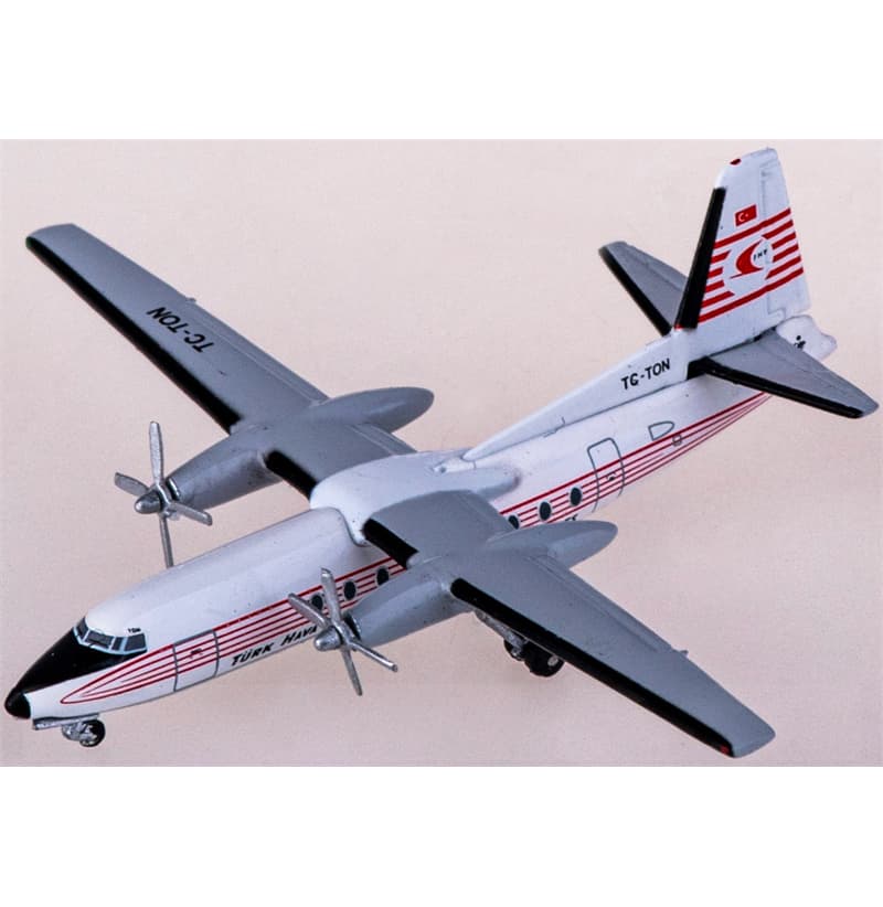 AeroClassics Turkish Airlines Fokker F-27 TC-TON 1:400 Aircraft Pre-built  Airliner Model Display