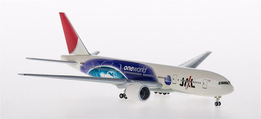 Herpa JAL Boeing 777-200ER JA704J member of oneworld 1:400 Diecast Model view 1