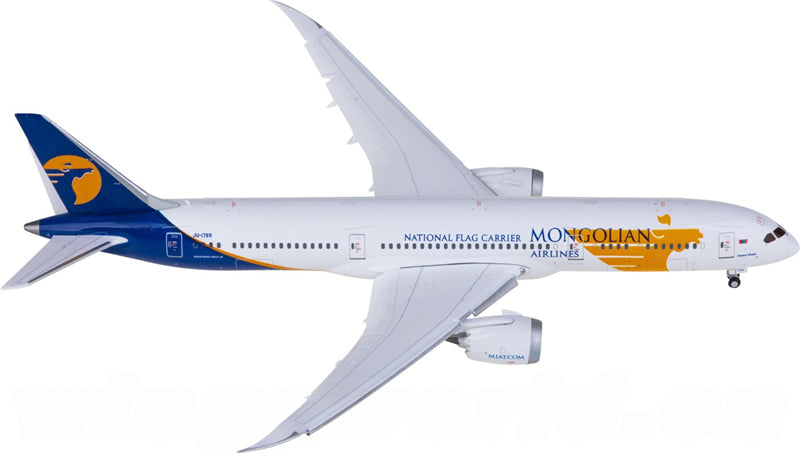 JC Wings MIAT Mongolian Airlines Boeing 787-9 Dreamliner JU-1789 Flaps Down 1:400 Diecast Model view 2