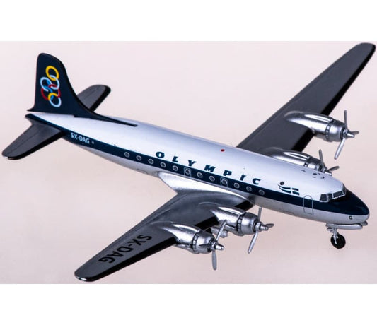 AeroClassics Olympic Air Douglas DC-4 SX-DAG 1:400 Aircraft Pre-built  Airliner Model Display
