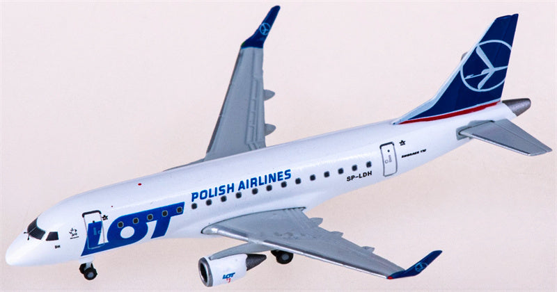Herpa LOT for Embraer ERJ-170 SP-LDH 1:500 Airplane Pre-built  Airliner Model Display