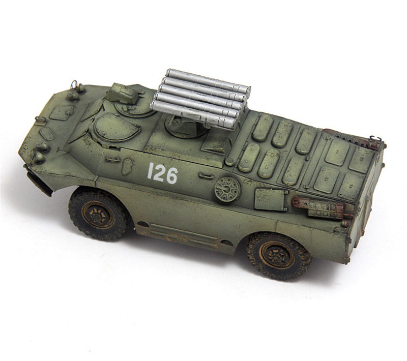 S-MODEL Soviet BRDM-2 126 Wheeled Combat Vehicle 9P148 Missile Launcher 1:72 Tank Pre-built Model