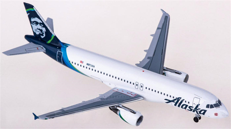 AeroClassics Alaska Airlines Airbus A320 N853VA 1:400 Diecast Model view 3