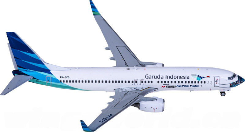 JC Wings Garuda Indonesia Boeing 737-800 PK-GFQ 1:400 Diecast Model view 3