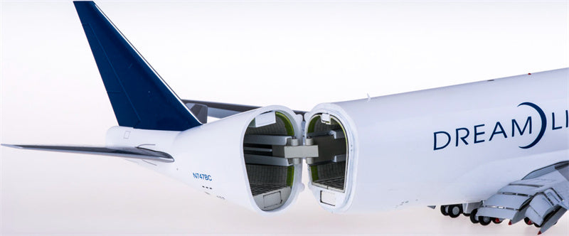 JC Wings Dreamlifter Boeing 747-400LCF N747BC Flaps Down 1:200 Diecast Model view 2