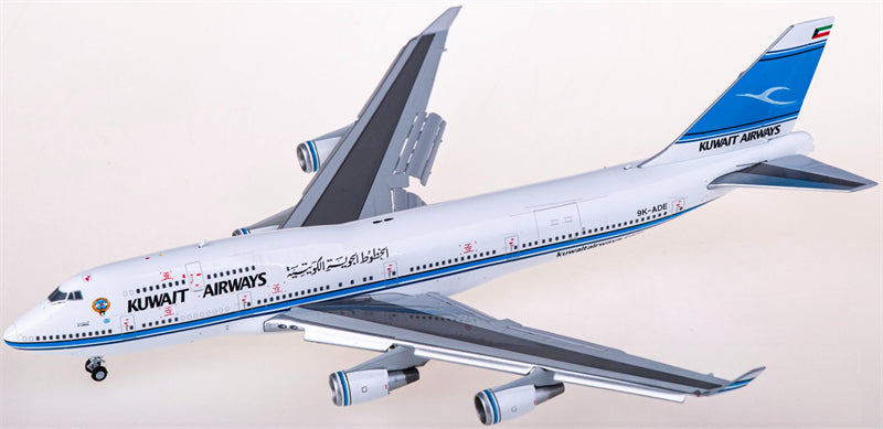 JC Wings Kuwait Airways Boeing 747-400 9K-ADE Flaps Down 1:400 Diecast Model view 1
