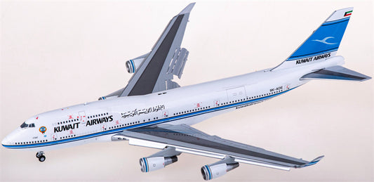 JC Wings Kuwait Airways Boeing 747-400 9K-ADE Flaps Down 1:400 Diecast Model view 1