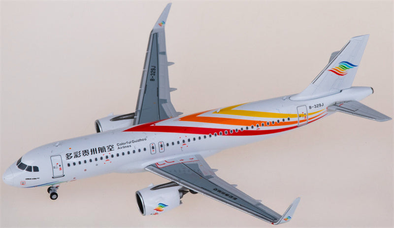 NG Models Colorful Guizhou Airlines Airbus A320neo B-329J 1:400 Diecast Model view 2
