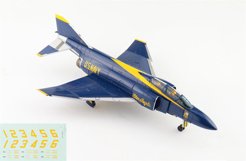 HOBBY MASTER McDonnell Douglas F-4J Phantom II US Blue Angels 1969 with decal No.1 to No.6 airplanes 1/72 Aircraft Pre-built Model