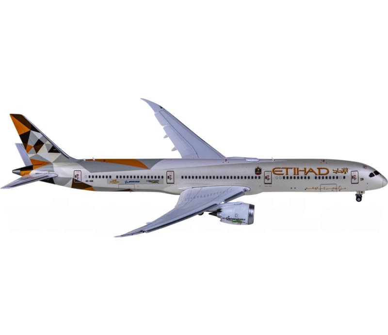 JC Wings Etihad Airways Boeing 787-10 Dreamliner A6-BMI Flaps down 1:400 Aircraft Pre-built  Airliner Model Display