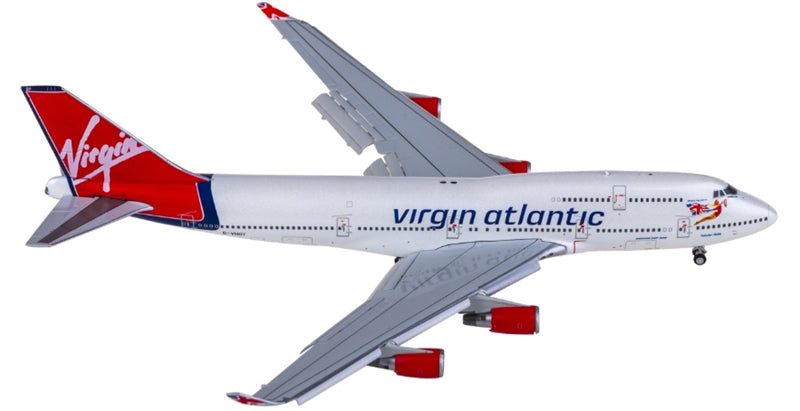 JC Wings Virgin Atlantic Boeing 747-400 G-VHOT flaps down 1:400 Diecast Model view 4
