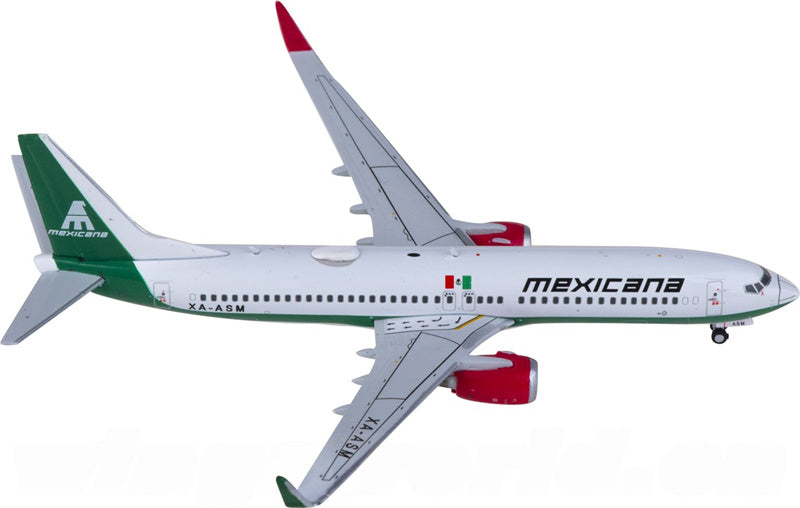 Geminijets Mexicana Boeing 737-800W XA-ASM 1:400 Diecast Model view 1