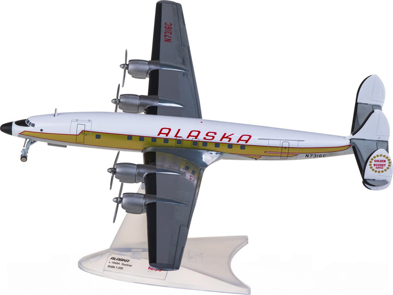 Herpa Alaska Airlines Lockheed L-1649A Starliner N7316C 1:200 diecast plane Diecast Model view 2