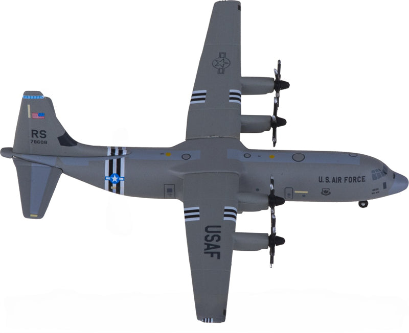 Herpa USAF Lockheed C-130J-30 Super Hercules 07-8608 1:500 Diecast Model view 2