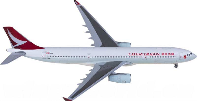 JC Wings Cathay Dragon Airbus A330-300 B-LBF 1:400 Diecast Model view 3