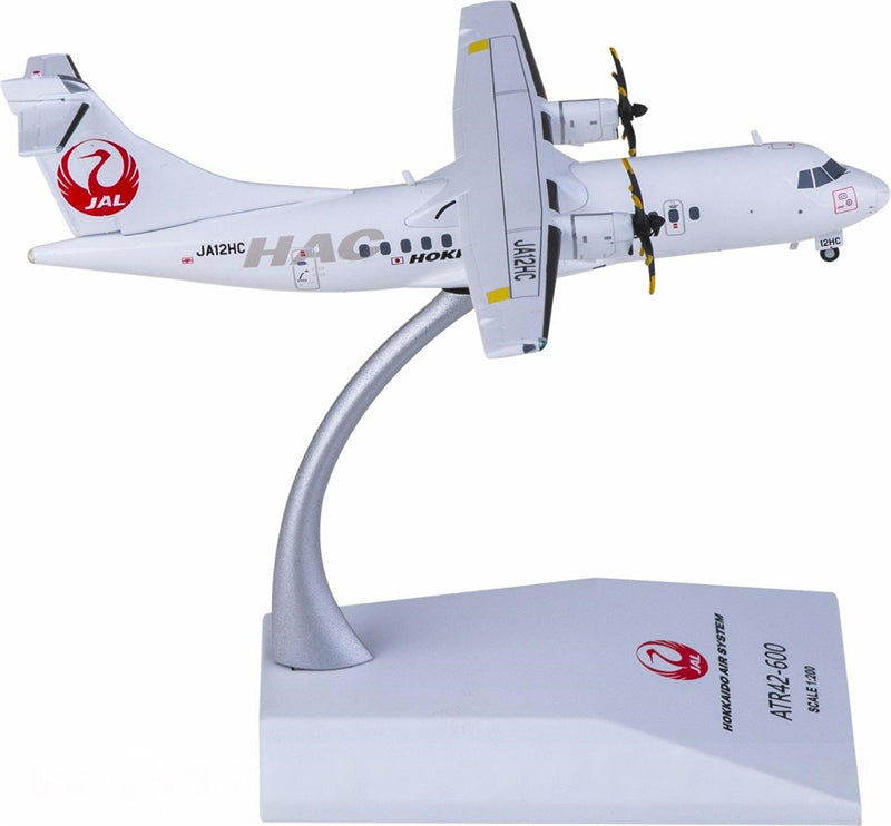 JC Wings Hokkaido Air System Japan airlines JAL ATR-42 JA12HC 1:200 diecast plane Diecast Model view 2