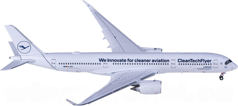 JC Wings Lufthansa Airbus A350-900XWB D-AIVD Flaps Down 1:400 Diecast Model view 2