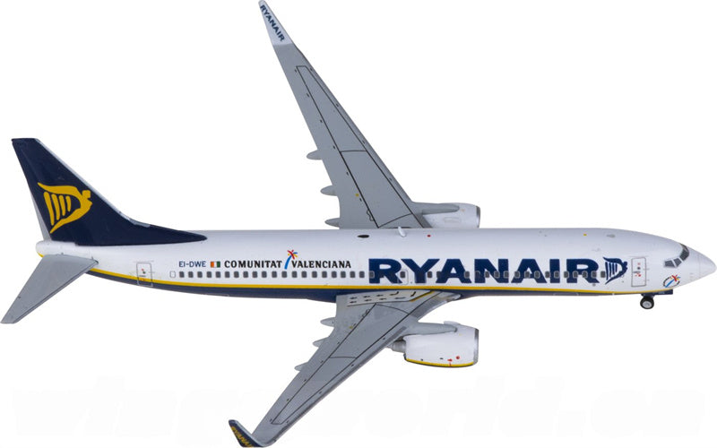 JC Wings Ryanair Boeing 737-800 EI-DWE 1:400 Diecast Model view 2