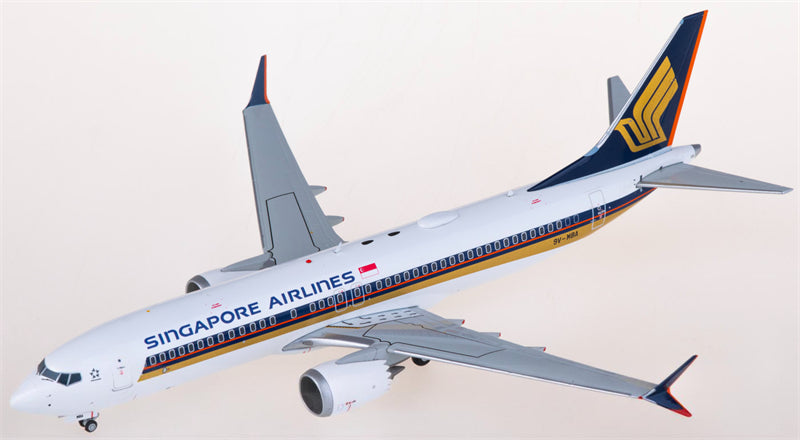 JC Wings Singapore Airlines Boeing 737 MAX 8 9V-MBA 1:200 Diecast Model view 1