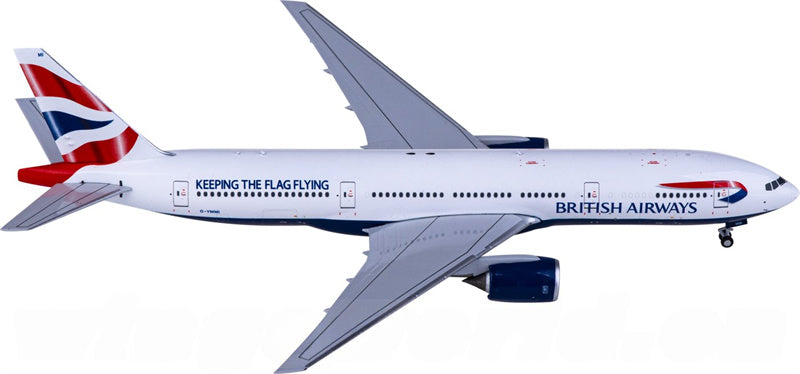NG Models British Airways Boeing 777-200ER G-YMMI Keeping the flag flying 1:400 Diecast Model view 4