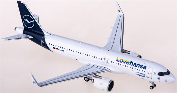 NGモデル 1/400スケール ルフトハンザ航空 エアバスA320neo D-AINY ディープブルー塗装 ダイキャストモデル