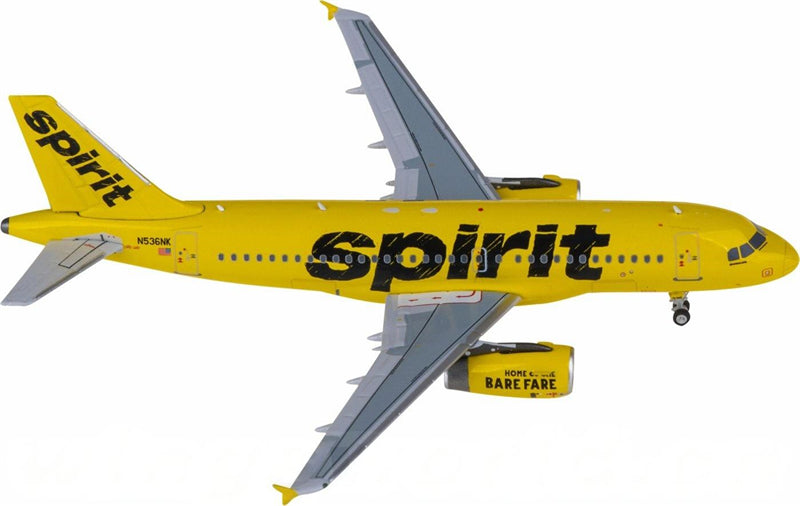 NG Models Spirit Airlines Airbus A319 N536NK 1:400 Diecast Model view 1