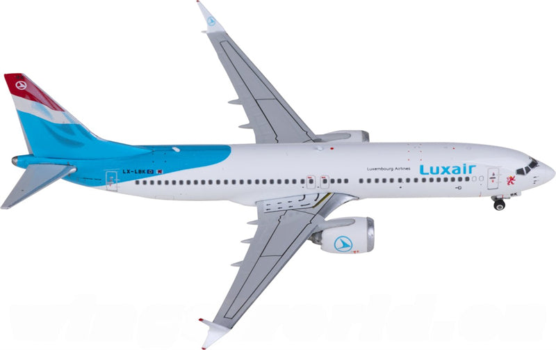 Phoenix Models Luxair Boeing 737 MAX 8 LX-LBK 1:400 Diecast Model view 2