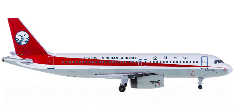 AeroClassics Sichuan Airlines Airbus A320 B-2340 1:400 Diecast Model view 3