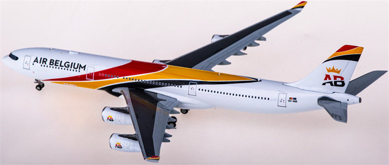 JC Wings Air Belgium for Airbus A340-300 OO-ABB 1:400 Airplane Pre-built  Airliner Model Display