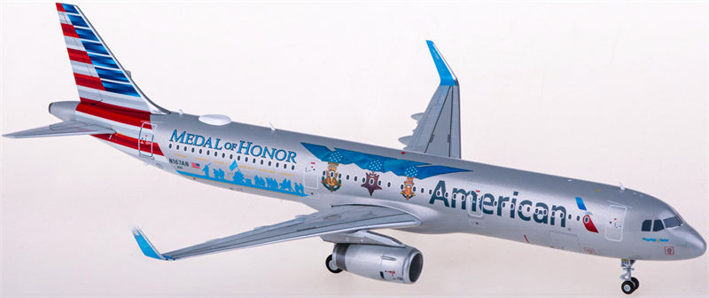 Geminijets American Airlines Airbus A321 N167AN Flagship Valor Medal of Honor 1:200 Diecast Model view 3