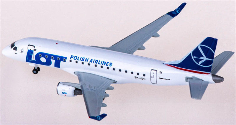 Herpa LOT for Embraer ERJ-170 SP-LDH 1:500 Airplane Pre-built  Airliner Model Display