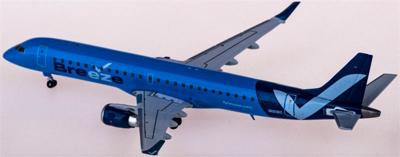 Geminijets Breeze Airways for Embraer ERJ-195AR N190BZ 1:400 Airplane Pre-built  Airliner Model Display