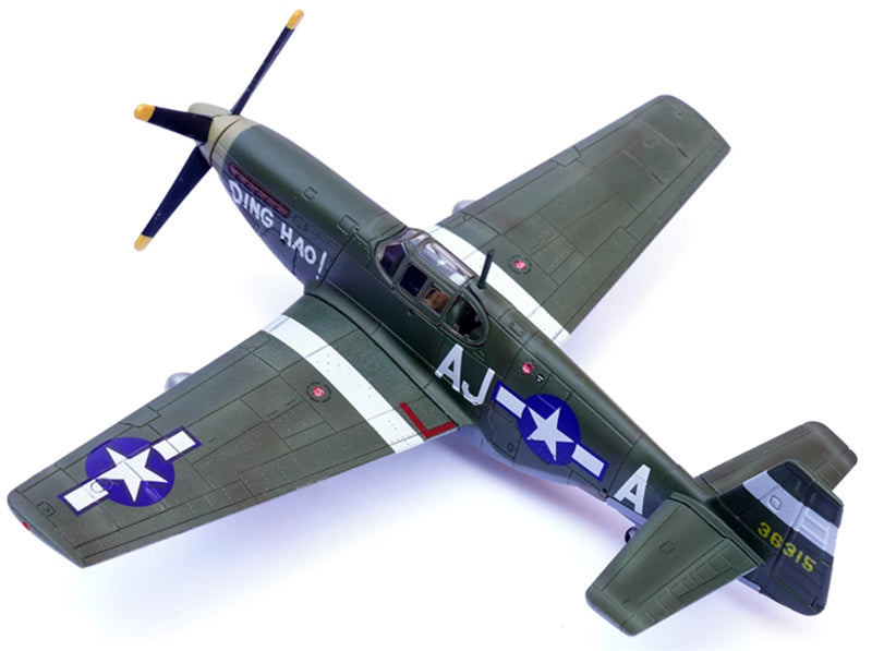FLOZ US P-51B Mustang fighter jet DINGHAO 365 Air Squadron 1:72 Aircraft Pre-built Model