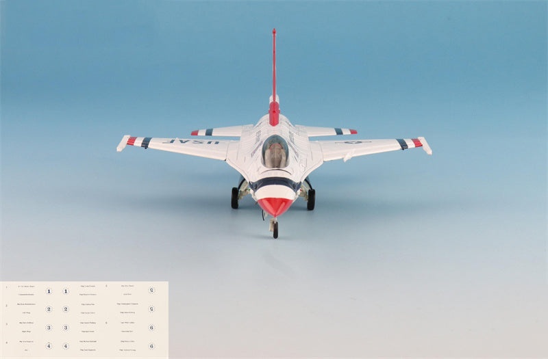 HOBBY MASTER F-16C Thunderbirds USAF RIAT 2017 (w/No.1 to No.6 decals) 1:72 Airplane Pre-built Model