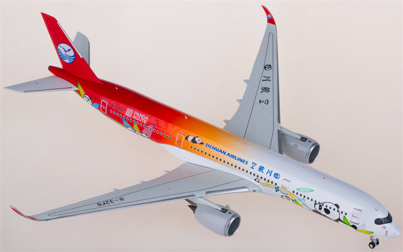 NG Models Sichuan Airlines Airbus A350-900 B-32F8 1:400 Diecast Model view 1