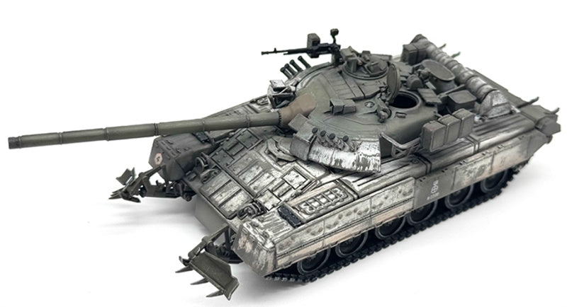 ARTISAN Russian T80U main battle snow w/ mine plow lot of modified parts and etchings 1:72 Tank Pre-built Model