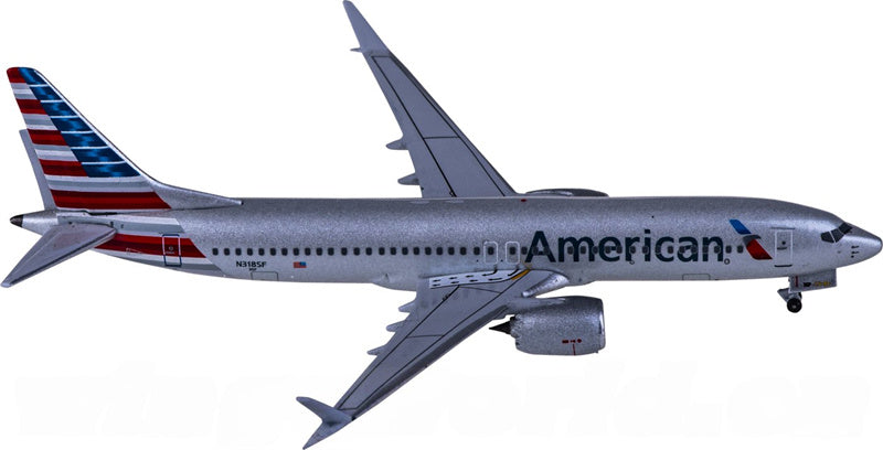AeroClassics American Airlines for Boeing 737 MAX 8 N318SF 1:400 Airplane Pre-built  Airliner Model Display
