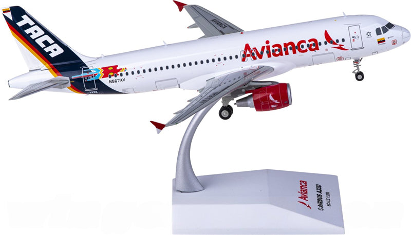 JC Wings Avianca for Airbus A320 N567AV 1:200 Airplane Pre-built Airliner Model Display