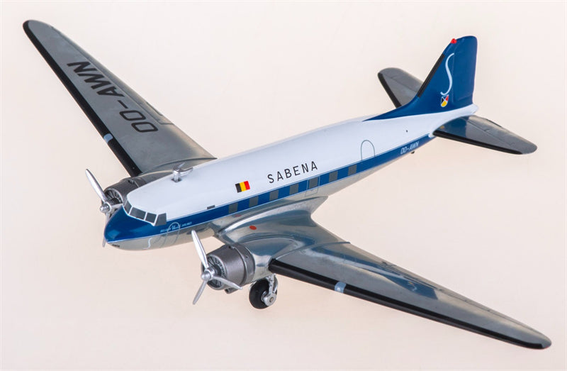 Herpa Sabena Douglas DC-3 OO-AWN 1:200 Diecast Model view 1